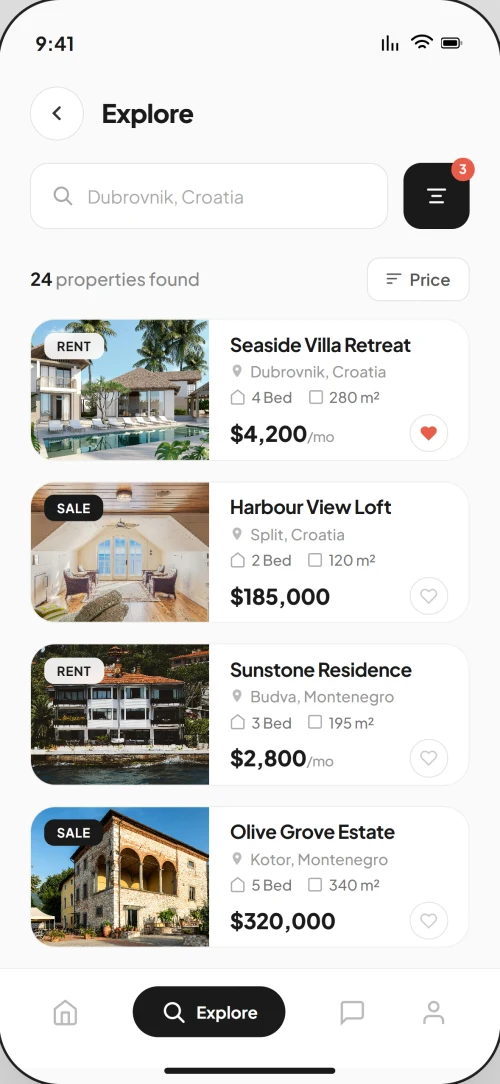 Aplikacija za nekretnine detalji objekta
